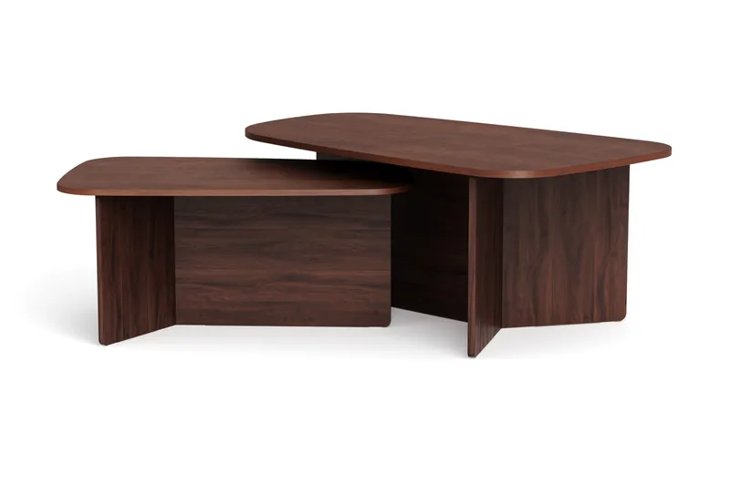 Vento settbord, sofabord 120 x 70 cm + 90 x 60 cm - Valnøtt - Møbler - Bord - Sofabord & salongbord