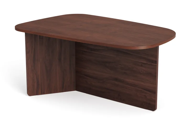 Vento sofabord 90 x 60 cm, ovalt i tre, Valnøtt