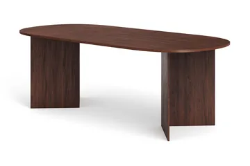 Vera oval spisegruppe 220 cm med 6 Lucy spisestoler - Valnøtt - Møbler - Bord - Spisegruppe