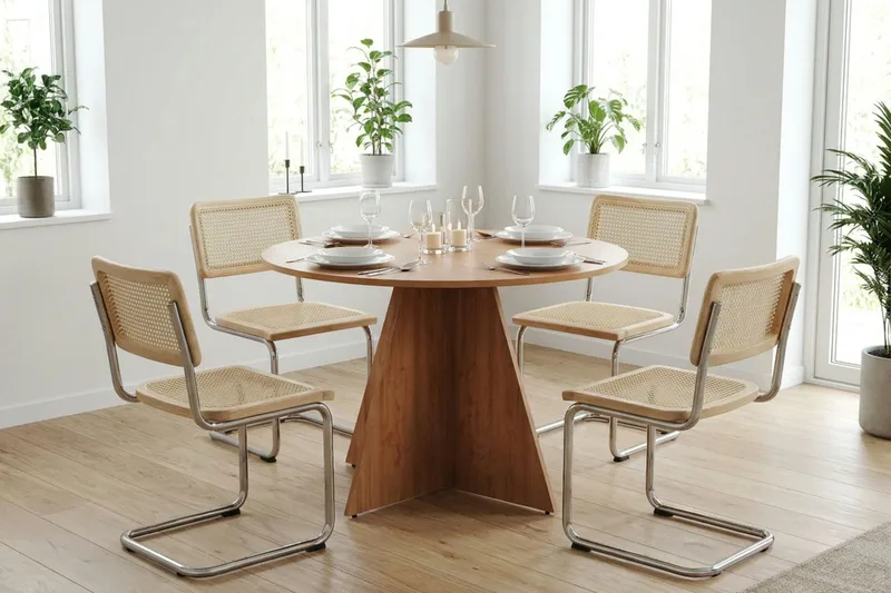 Vera rundt spisebord ø110 cm Finér - Eik - Møbler - Bord - Spisebord & kjøkkenbord