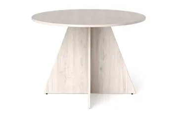 Vera rundt spisebord ø110 cm Finér - Hvitlasert - Møbler - Bord - Spisebord & kjøkkenbord