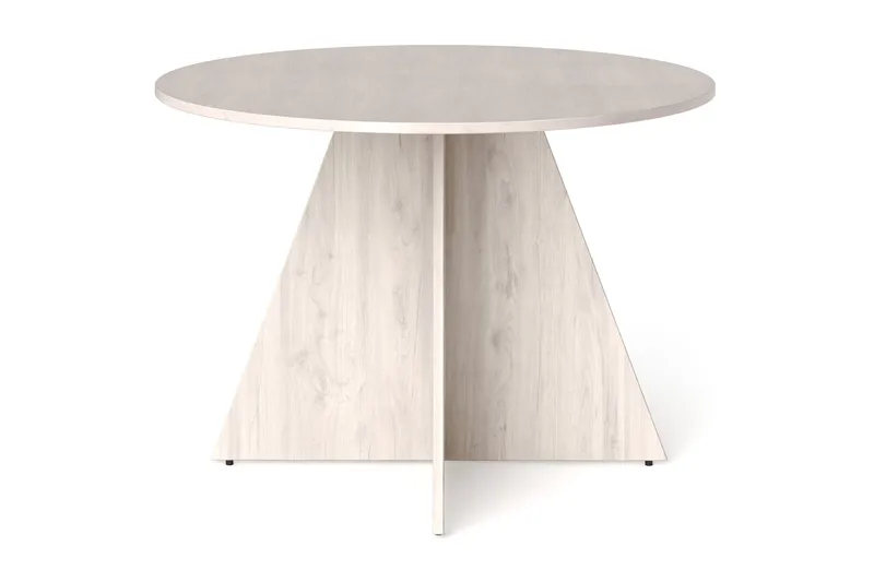 Vera rundt spisebord ø110 cm Finér - Hvitlasert - Møbler - Bord - Spisebord & kjøkkenbord