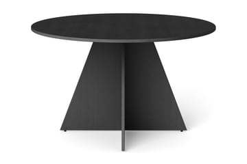 Vera rundt spisebord ø130 cm Finér - Svartbeiset eik - Møbler - Bord - Spisebord & kjøkkenbord