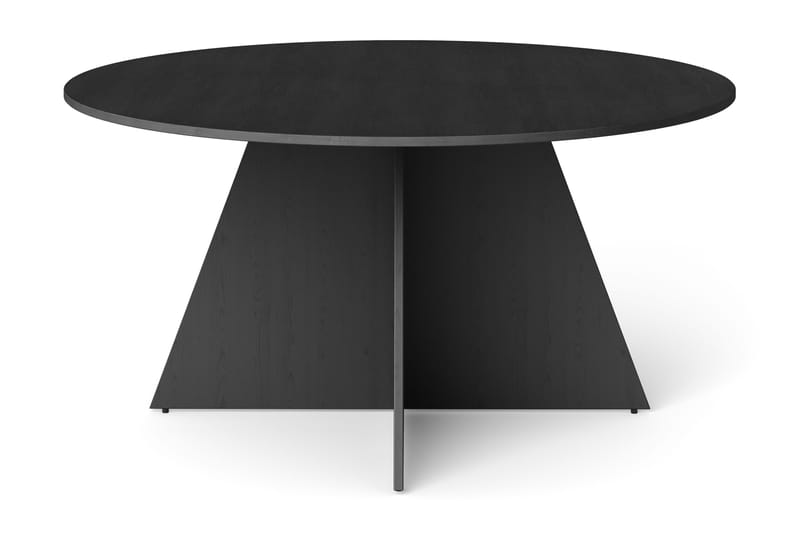Vera Rundt Spisebord 150 cm med Tre- og Sortlaserte Eik-utseende - Svartbeiset eik - Møbler - Bord - Spisebord & kjøkkenbord