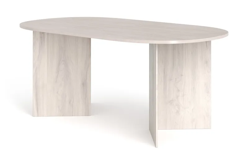 Vera Spisebord Oval 180x100 cm Finér, Hvitlasert
