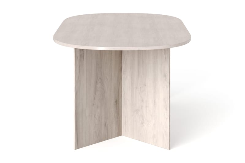 Vera Spisebord Oval 180x100 cm Finér - Hvitlasert - Møbler - Bord - Spisebord & kjøkkenbord