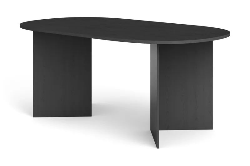 Vera Spisebord Oval 180x100 cm Finér, Svart