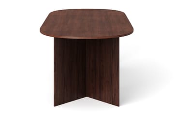 Vera Spisebord Oval 220x100 cm Finér - Valnøtt - Møbler - Bord - Spisebord & kjøkkenbord