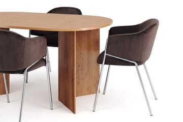 Vera spisegruppe, oval 180 cm, med 6 Filip spisestoler - Eik - Møbler - Bord - Spisegruppe
