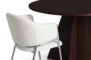 Vera spisegruppe, rund 110 cm, med 4 Filip spisestoler - Røkt eik - Møbler - Bord - Spisegruppe