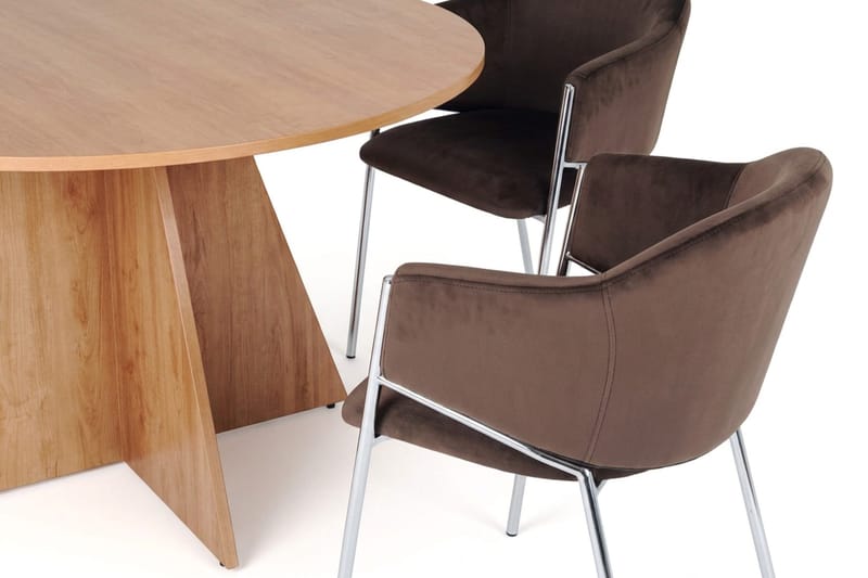 Vera spisegruppe, rund 130 cm, med 6 Filip spisestoler - Eik - Møbler - Bord - Spisegruppe