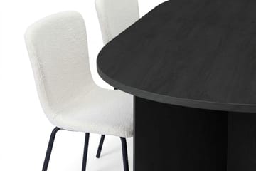 Vera spisegruppe rektangulær 180 cm svart med 6 Katy spisestoler - Svart - Møbler - Bord - Spisegruppe