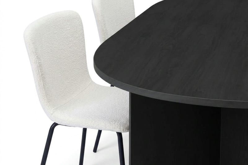 Vera spisegruppe rektangulær 180 cm svart med 6 Katy spisestoler - Svart - Møbler - Bord - Spisegruppe