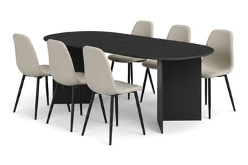 Beige/Svarte metallben - Svart