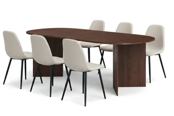Beige/metallben Svart Nibe - Mørk brun