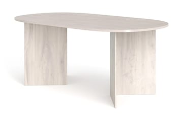 Vera spisegruppe rektangulært 180 cm med 6 Gemmiano spisestoler - Hvitlasert eik - Møbler - Bord - Spisegruppe