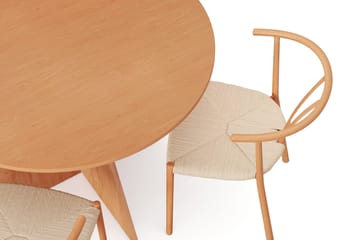 Vera spisegruppe rund 110 cm eik med 4 Elysia spisestoler - Eik - Møbler - Bord - Spisegruppe