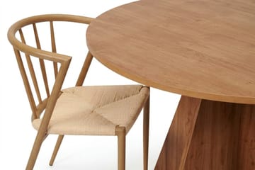 Vera spisegruppe rund 110 cm eik med 4 Winston spisestoler - Eik - Møbler - Bord - Spisegruppe