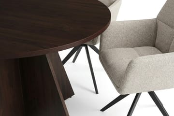 Vera spisegruppe rund 110 cm røkt eik med 4 Torsby spisestoler - Røkt eik - Møbler - Bord - Spisegruppe