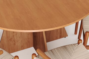 Vera spisegruppe rund 130 cm eik med 6 Dastoori spisestoler - Eik - Møbler - Bord - Spisegruppe