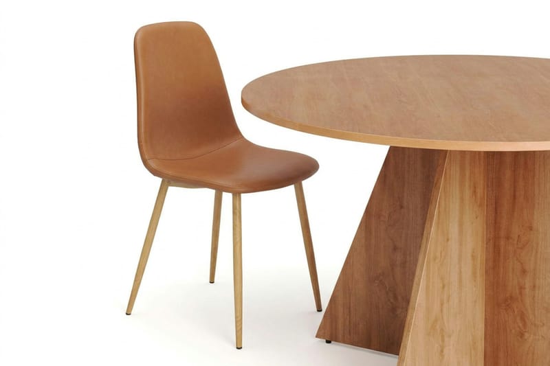 Vera spisegruppe rund 130 cm eik med 6 Nibe spisestoler - Eik - Møbler - Bord - Spisegruppe