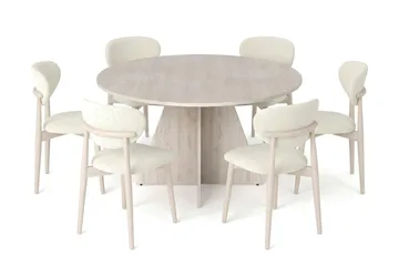 130 cm - Hvitlasert eik