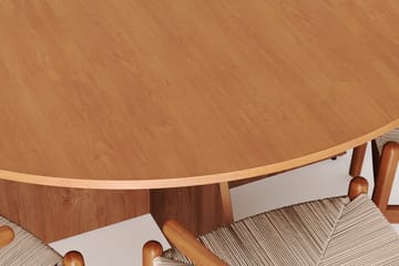 Vera spisegruppe rund 150 cm eik med 6 Dastoori spisestoler - Eik - Møbler - Bord - Spisegruppe