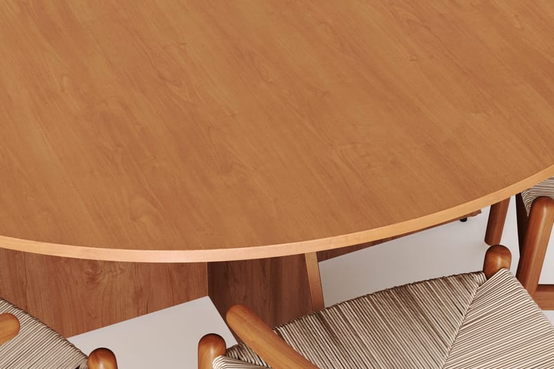 Vera spisegruppe rund 150 cm eik med 6 Dastoori spisestoler - Eik - Møbler - Bord - Spisegruppe