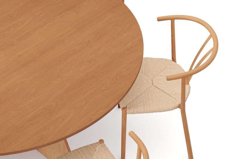 Vera spisegruppe rund 150 cm eik med 6 Elysia spisestoler - Eik - Møbler - Bord - Spisegruppe