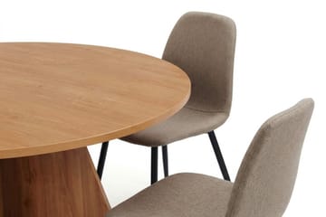 Vera spisegruppe rund 150 cm eik med 6 Nibe spisestoler - Eik - Møbler - Bord - Spisegruppe