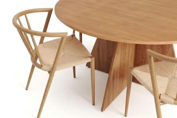 Vera spisegruppe rund 150 cm eik med 6 Winston spisestoler - Eik - Møbler - Bord - Spisegruppe