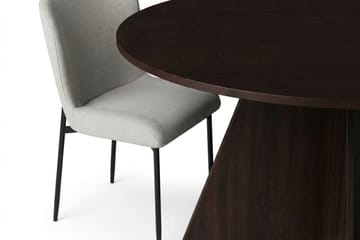 Vera spisegruppe rundt 150 cm røkt eik med 6 Elsie spisestoler - Røkt eik/Beige - Møbler - Bord - Spisegruppe