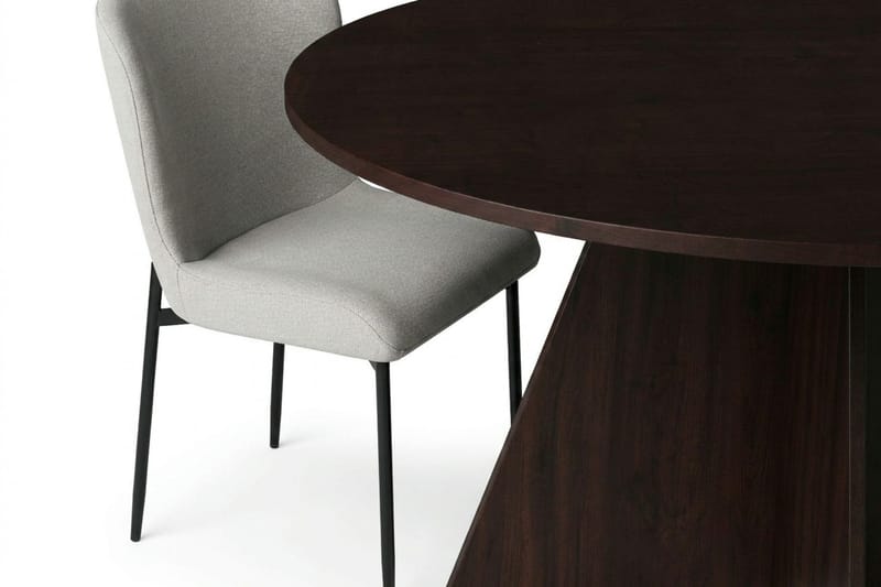 Vera spisegruppe rundt 150 cm røkt eik med 6 Elsie spisestoler - Røkt eik/Beige - Møbler - Bord - Spisegruppe