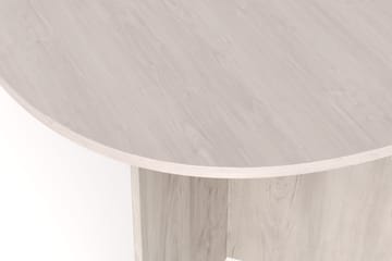 Vera Stort Ovalt Spisebord 220x100 cm med Tre- og Hvitlasert Eik-utseende - Hvit - Møbler - Bord - Spisebord & kjøkkenbord