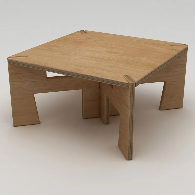 Vetira Sofabord 75 cm, Naturlig tre