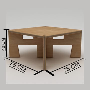 Vetira Sofabord 75 cm - Naturlig tre - Møbler - Bord - Sofabord & salongbord