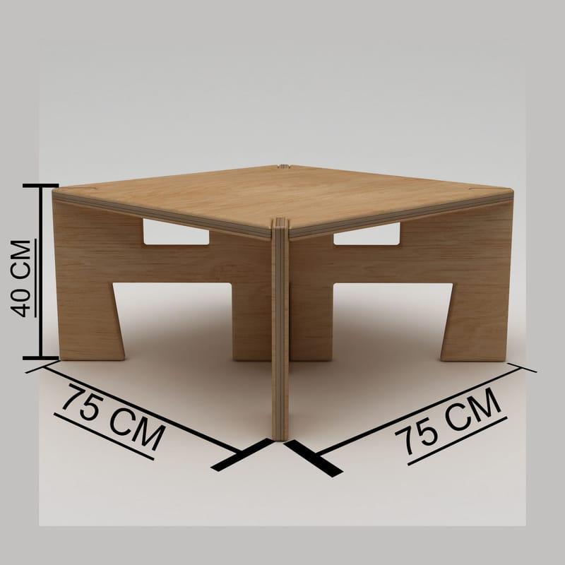 Vetira Sofabord 75 cm - Naturlig tre - Møbler - Bord - Sofabord & salongbord