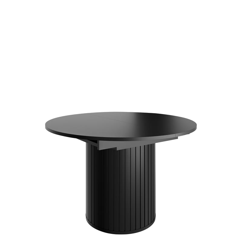 Veyricor Förlängningsbart Spisebord 120-160 cm Rundt, Svart