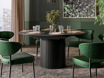 Veyricor Förlängningsbart Spisebord 120-160 cm Rundt - Møbler - Bord - Spisebord & kjøkkenbord
