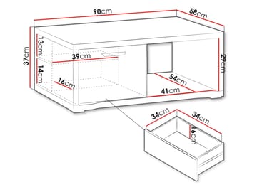 Veyricus Sofabord 90 cm - Møbler - Bord - Sofabord & salongbord