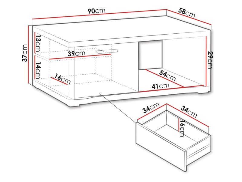 Veyricus Sofabord 90 cm - Møbler - Bord - Sofabord & salongbord