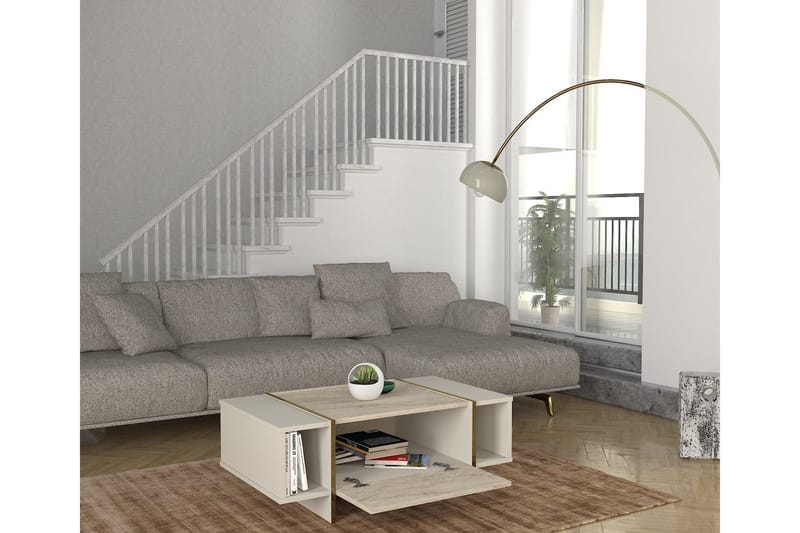 Veyron Sofabord 104 cm - Beige/Sandstein - Møbler - Bord - Sofabord & salongbord