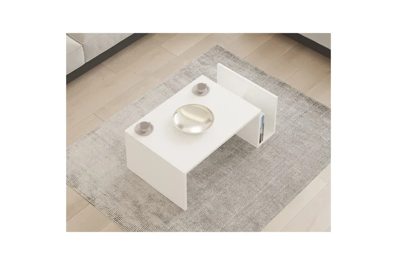 Vimenil Sofabord 87 cm - Hvit - Møbler - Bord - Sofabord & salongbord