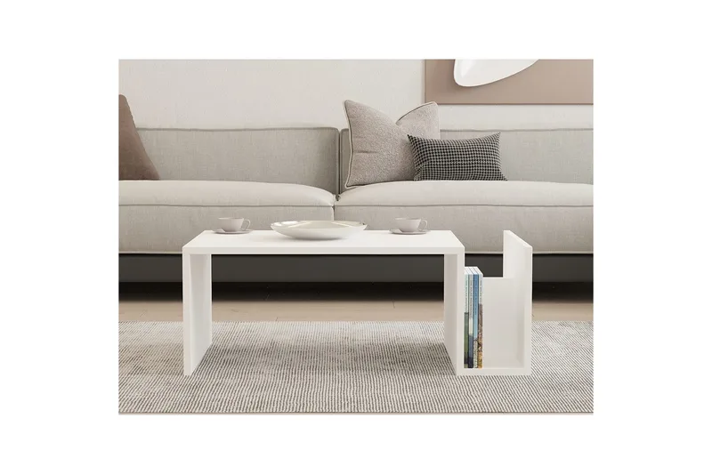 Vimenil Sofabord 87 cm - Hvit - Møbler - Bord - Sofabord & salongbord