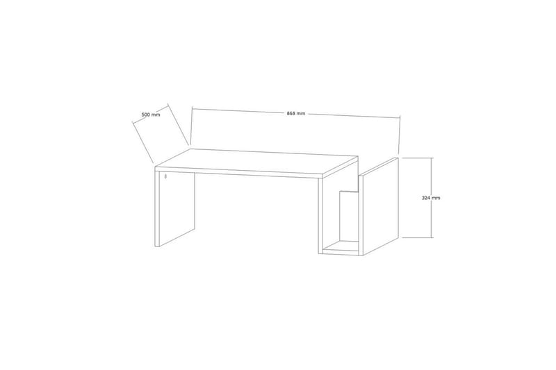 Vimenil Sofabord 87 cm - Hvit - Møbler - Bord - Sofabord & salongbord