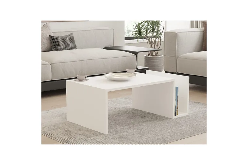 Vimenil Sofabord 87 cm - Hvit - Møbler - Bord - Sofabord & salongbord