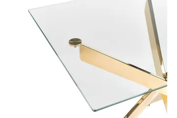 Vincenzo Spisebord 70x120 cm - Gjennomsiktig/Gull - Møbler - Bord - Spisebord & kjøkkenbord