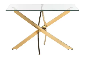 Vincenzo Spisebord 70x120 cm - Gjennomsiktig/Gull - Møbler - Bord - Spisebord & kjøkkenbord