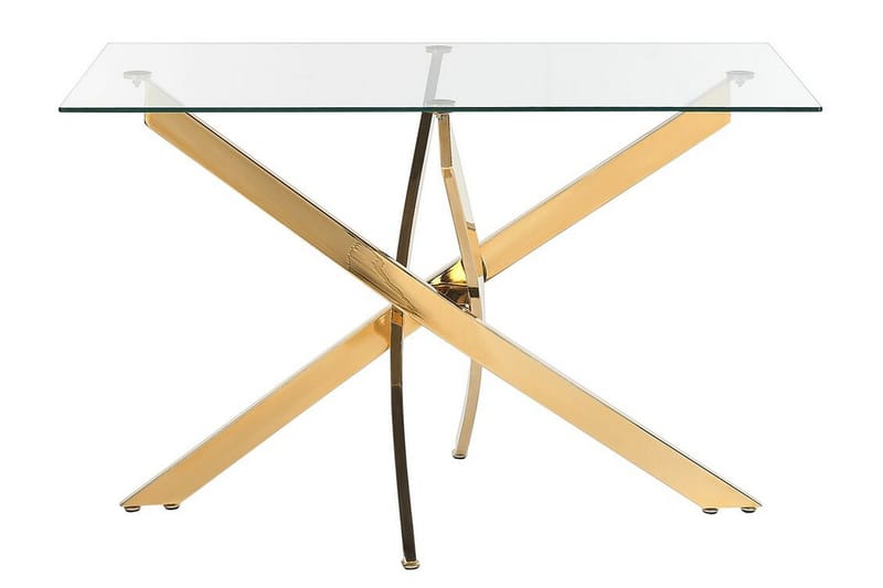 Vincenzo Spisebord 70x120 cm - Gjennomsiktig/Gull - Møbler - Bord - Spisebord & kjøkkenbord