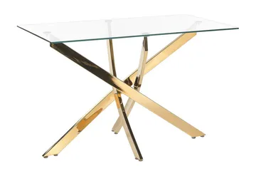 Vincenzo Spisebord 70x120 cm - Gjennomsiktig/Gull - Møbler - Bord - Spisebord & kjøkkenbord